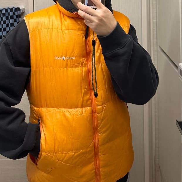 (L)90s 몽벨 빈티지 재팬 다운 베스트 망고