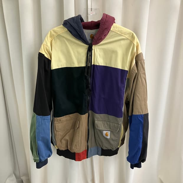 칼하트 리메이크 컬러 블록 패치워크 후드 자켓 XL