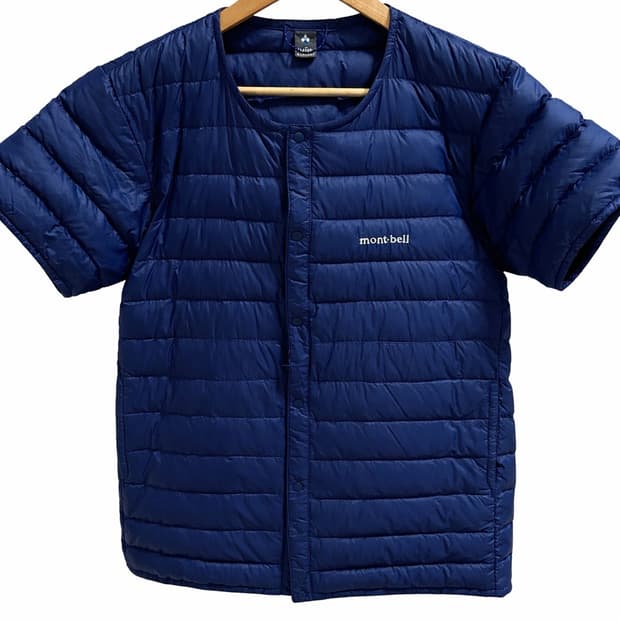 mont-bell 경량 다운 반팔 패딩 / 네이비 / M