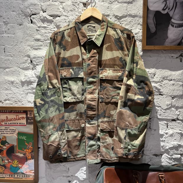 90s BDU미군 우드랜드 밀리터리 포켓셔츠