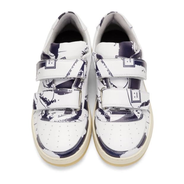 [42] 아크네 스튜디오 페리 누벅 벨크로 스니커즈 화이트 블루