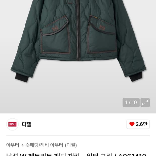 디젤 패딩s사이즈 