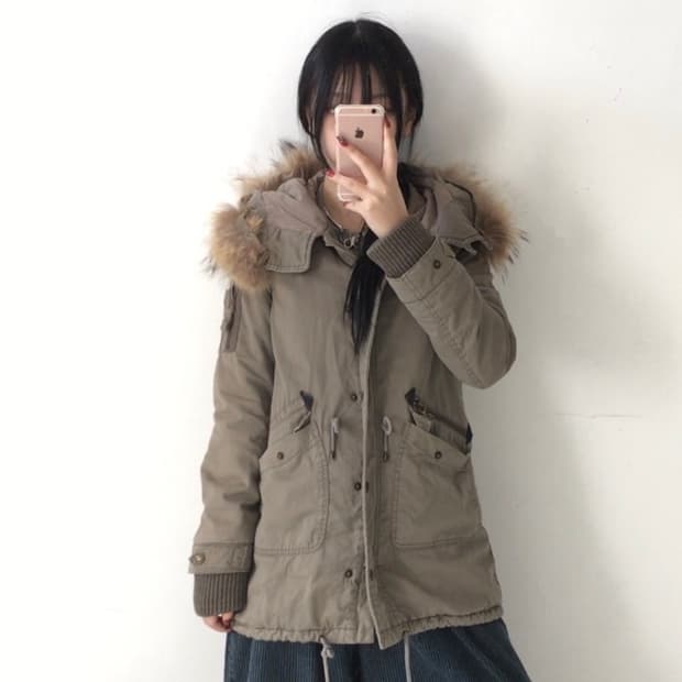 라코스테 퍼후드 야상자켓