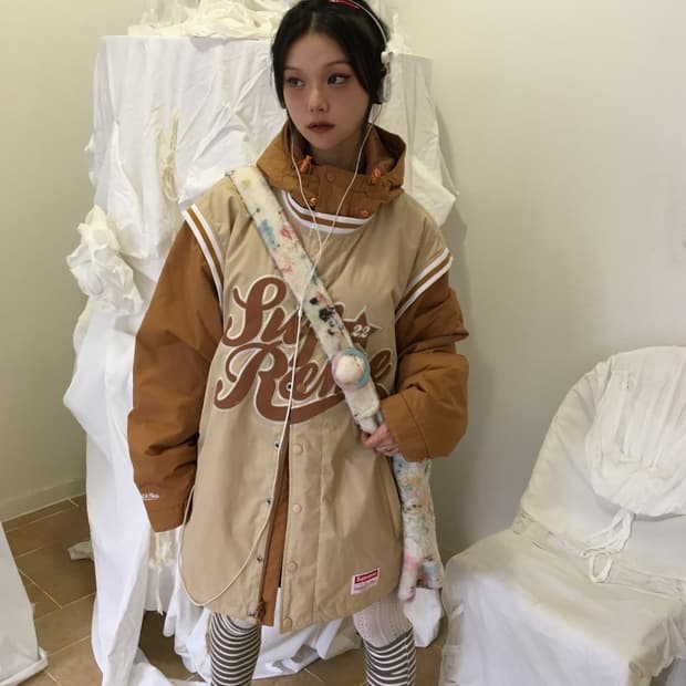 슈프림 미첼앤네스 후드패딩