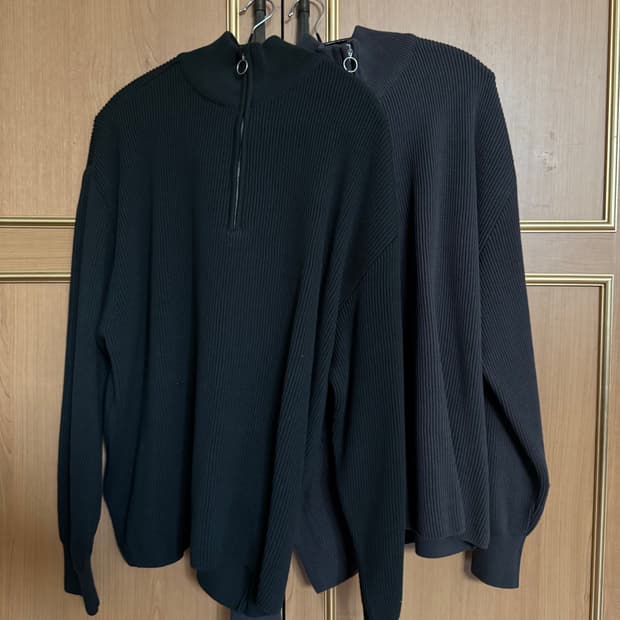 유스 half-zip up knit