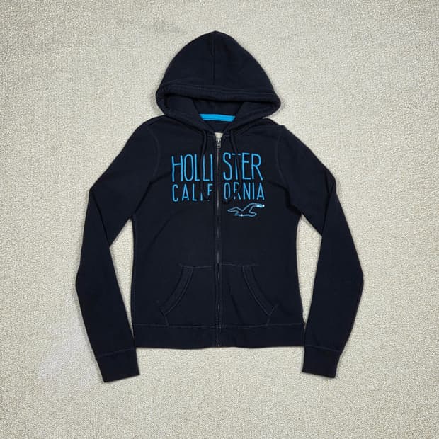 [홀리스터] 스팽글 로고 후드 집업 | A00168