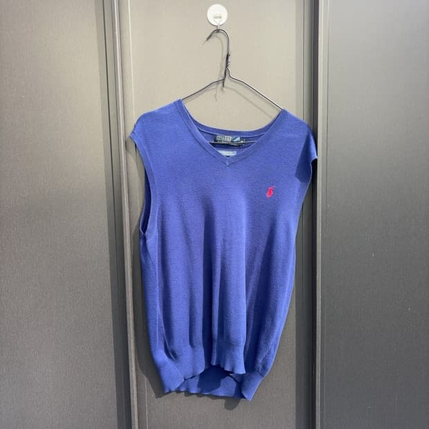 폴로 랄프로렌 블루 피마코튼 니트 조끼 90 P00020