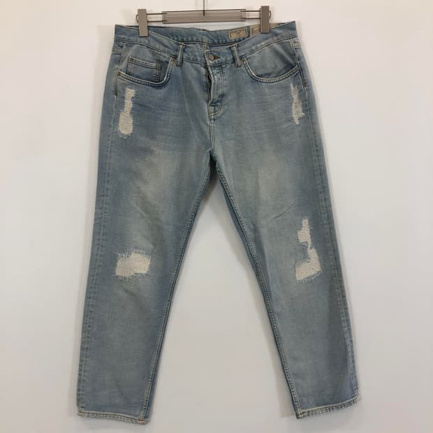 올세인츠 연청 크롭데님진 32 인치