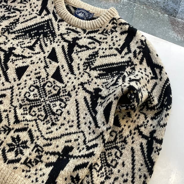 90’s USA Boathouse “SKI” wool sweater 