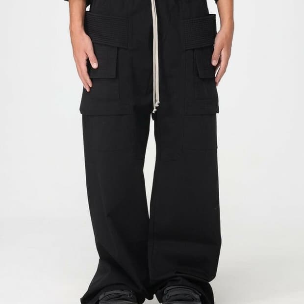 [S] 릭오웬스 다크쉐도우 와이드 크리치 카고 태권도 팬츠 TW