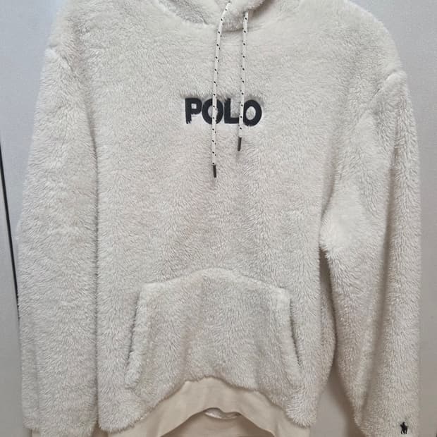 폴로 랄프로렌 파일 플리스 후디 아이보리