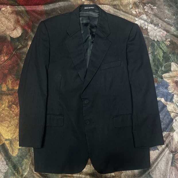 입생로랑 뿌르옴므 캐주얼 울 블랙블레이저 105