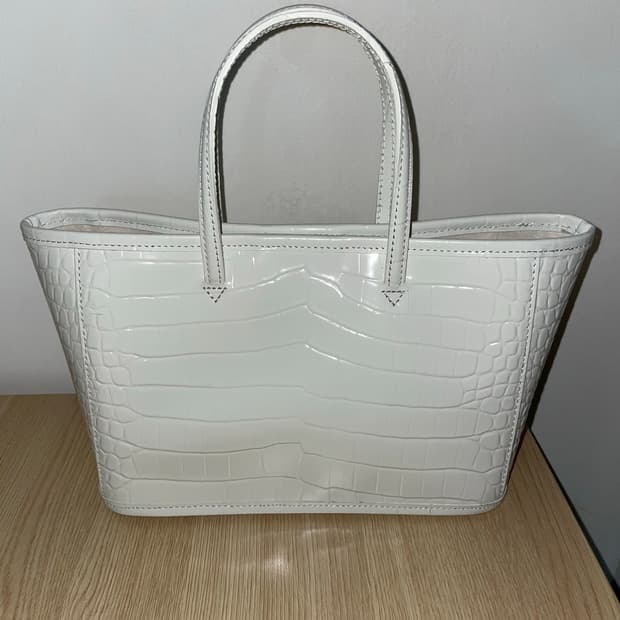 낫띵리튼 ain croco tote bag - coconut white