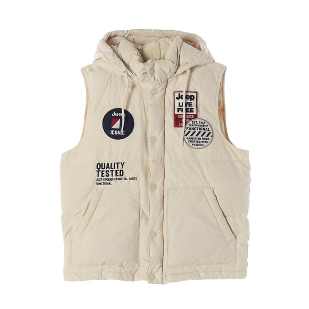 Jeep 빈티지 패치워크 다운 베스트 M