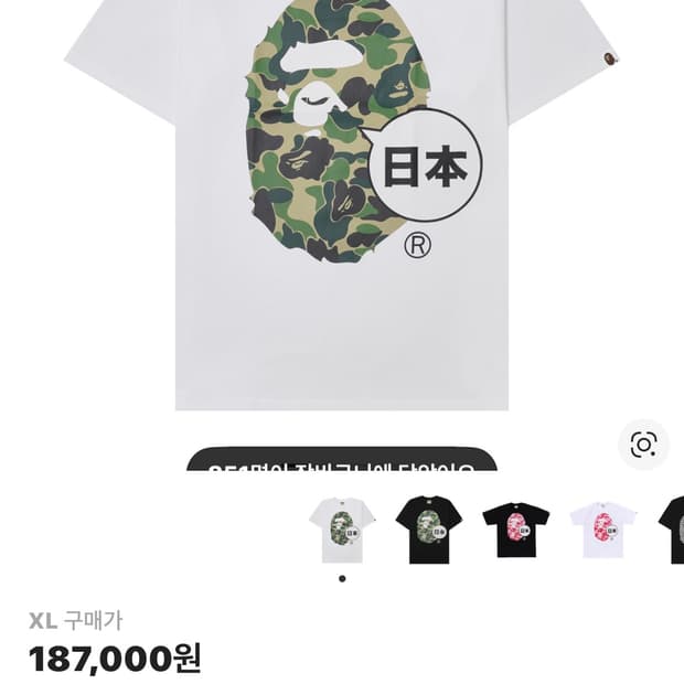 베이프 재팬 빅 에이프 헤드 시티 티셔츠