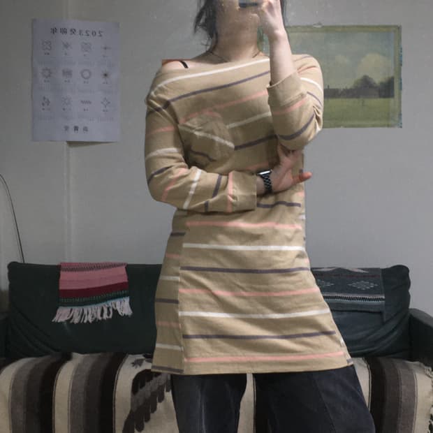 투티/0389 Marc by Jacobs 보트넥 미니 원피스 스트라이프