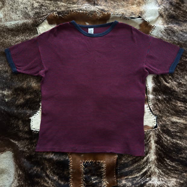 80s 90s old Gap USA 스트라이프 써멀 링거 티셔츠 