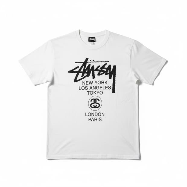 스투시 월드투어 반팔티 L