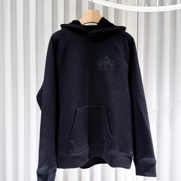 L / 크롬하츠 세메터리 블랙 후드티셔츠