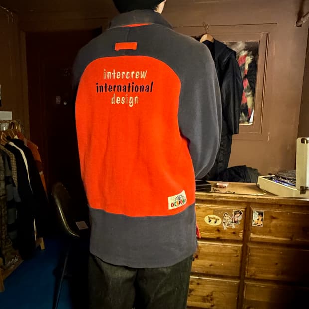 90s intercrew logo block color sweat