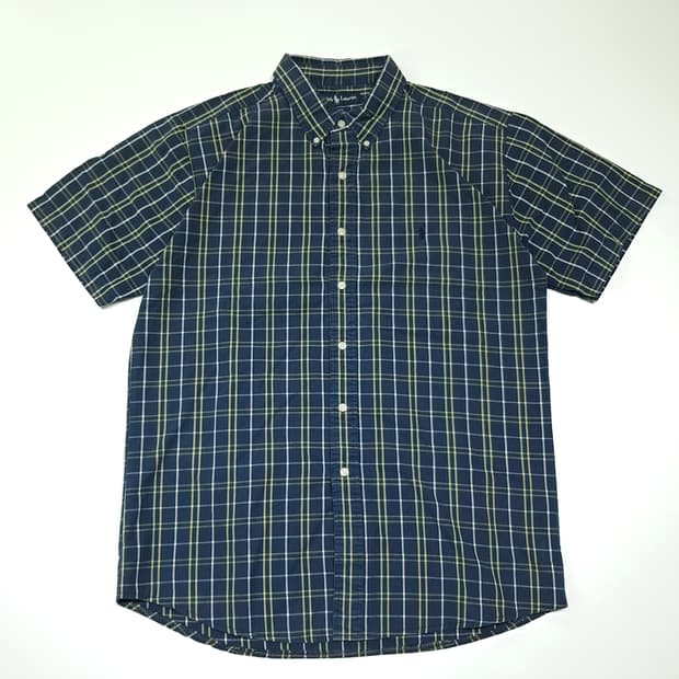 CK046 M 폴로 90s 클래식 체크 반팔 셔츠 남방