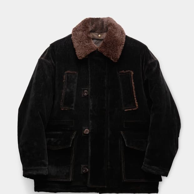 Coor 쿠어 25FW 벨벳 데님 패디드 헌팅 자켓