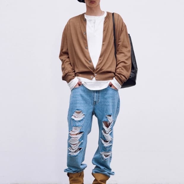 [이준호님 착용] 렉토 24ss 자카드 시어 가디건