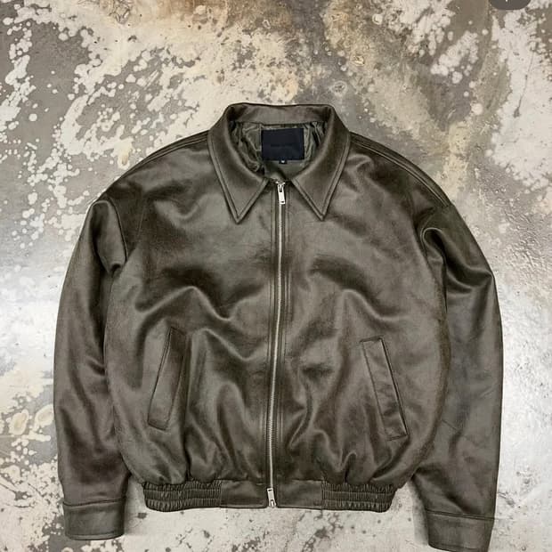 블랙 모먼트 비건레더 자켓 M