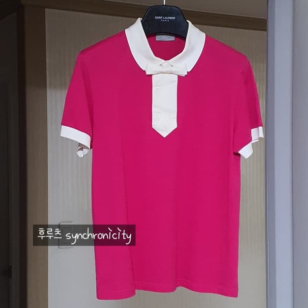 디올옴므 06ss 보타이 피케 티셔츠 XS 디올 카라티 폴로티 에디슬리먼