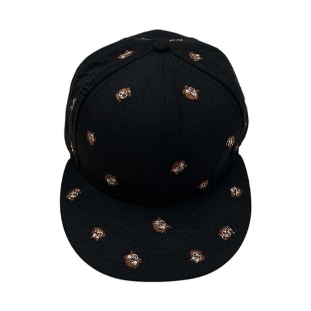 뉴에라 빈티지 이모지 몽키 스냅백 모자 블랙 M-L