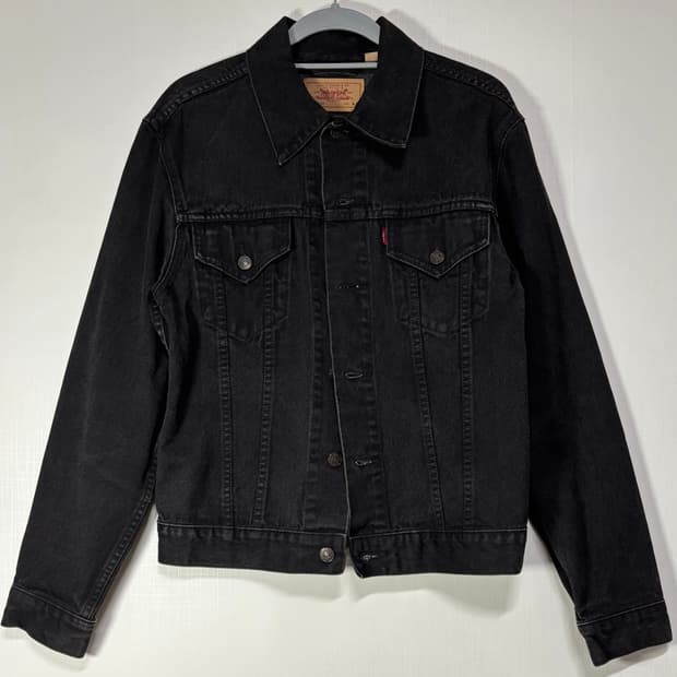90s 리바이스 빈티지 흑청 데님 자켓 블랙
