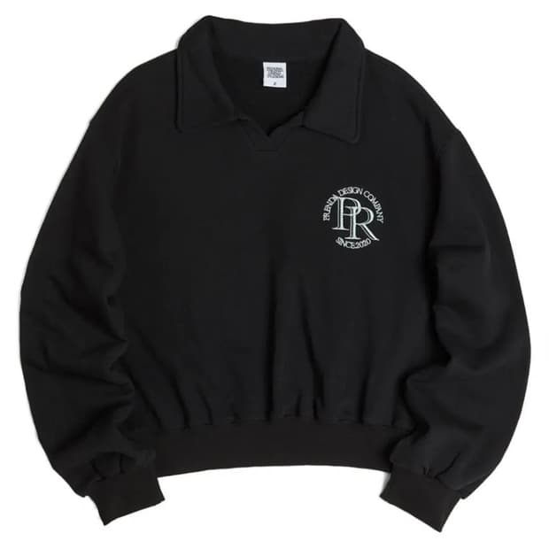 프렌다 카라 크롭 맨투맨 