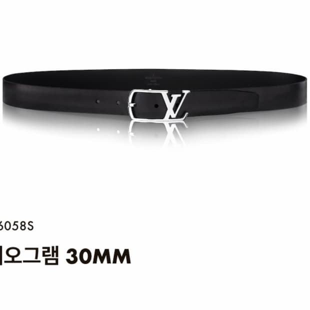 루이비통 블랙 레더 네오그램 30mm벨트
