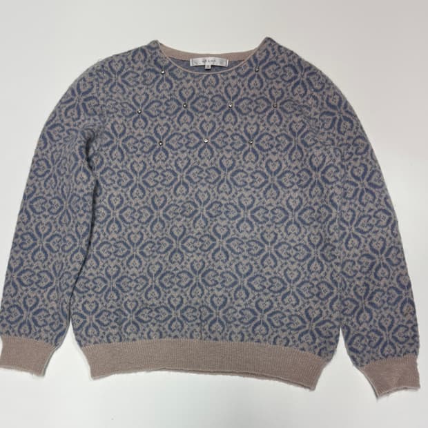 여성 온앤온 패턴 앙고라 모헤어 니트 2