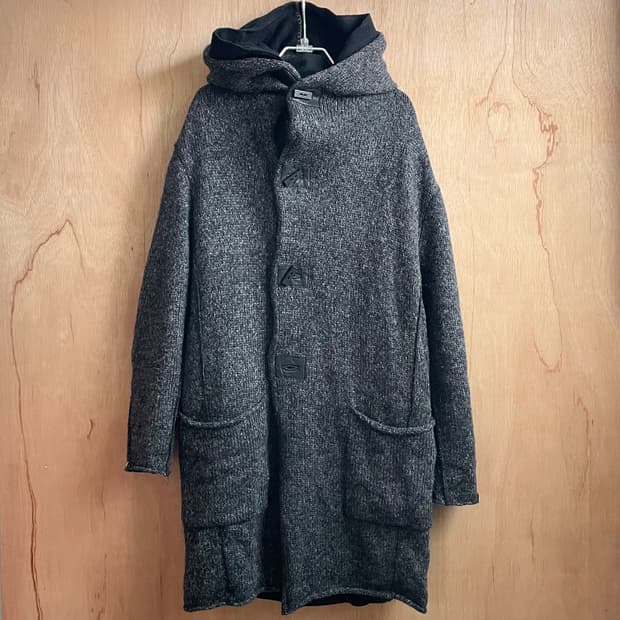 트랜짓 더블 레이어 니트 코트