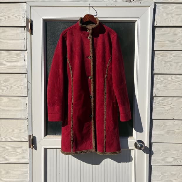 엘엘빈 빈티지 스웨이드 쉐르파 코트 M