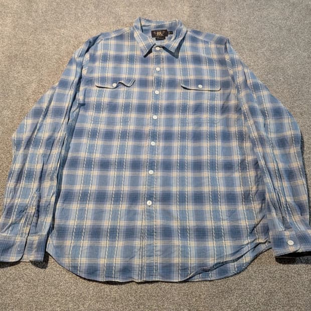 RRL 더블알엘 자카드 마드라스 워크셔츠