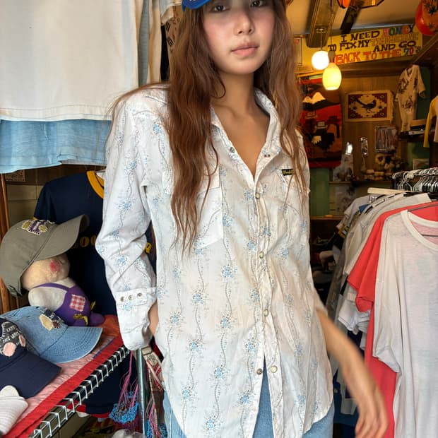 80‘s Wrangler Floral Western Shirt