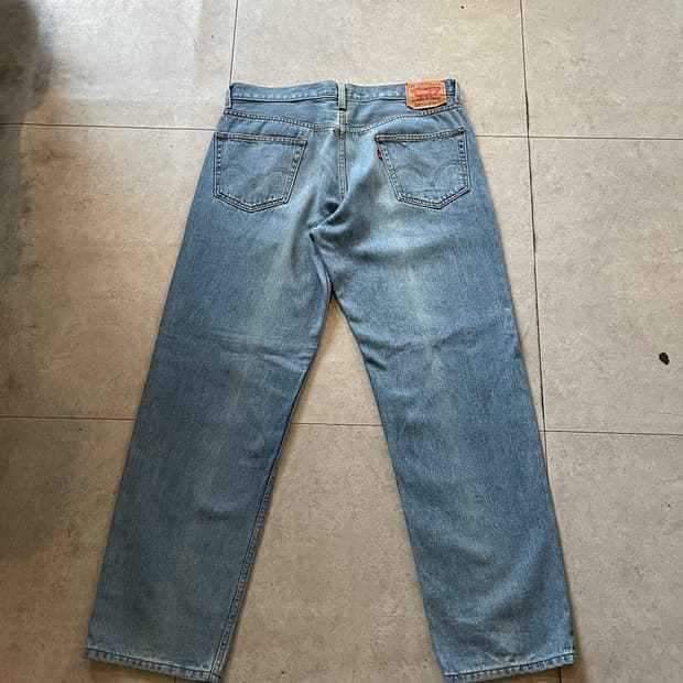 리바이스550 연청 데님팬츠