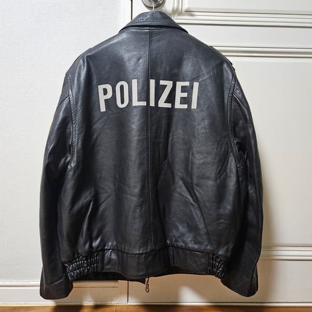 독일 경찰 가죽자켓 POLIZEI