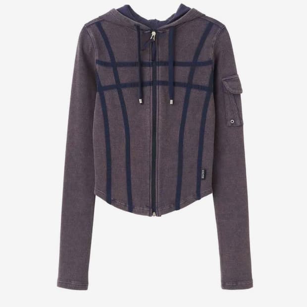 Washed Bondage Hoodie Washed Navy m 사이즈