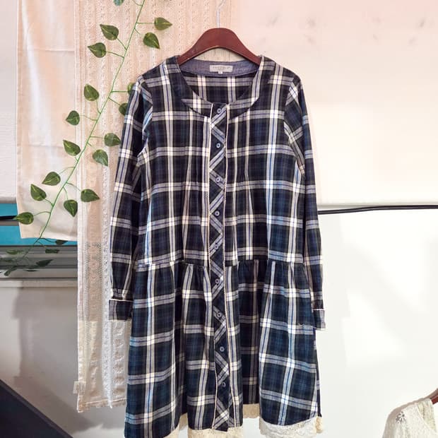 체크 모리 원피스