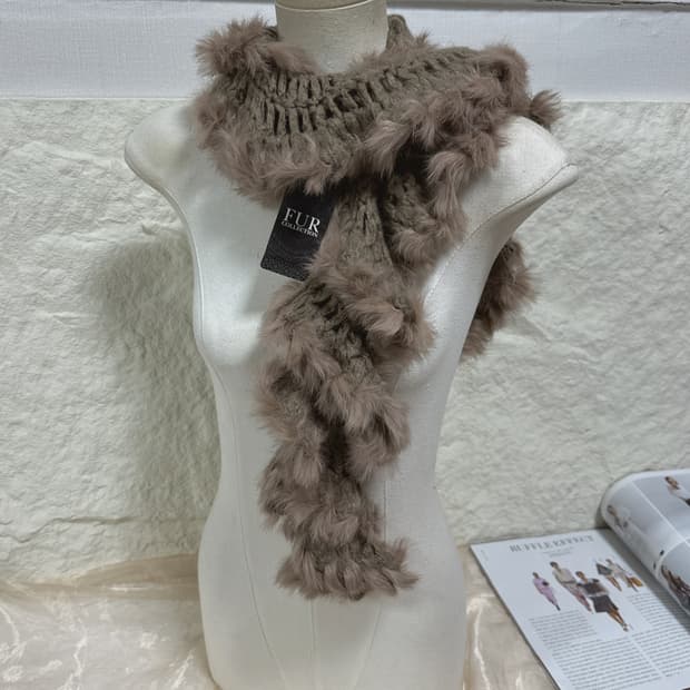 빈티지 토끼털 니트 목도리 머플러