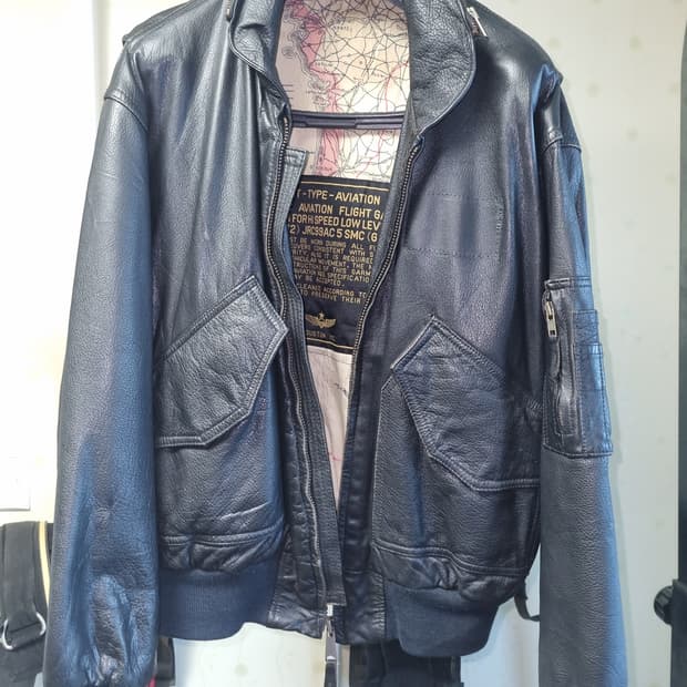 휴스턴 38~40 80s CWU 45/P 플라이트 레더자켓 A2