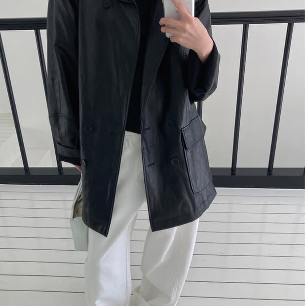 메이비베이비 Forefront Jacket 가죽자켓