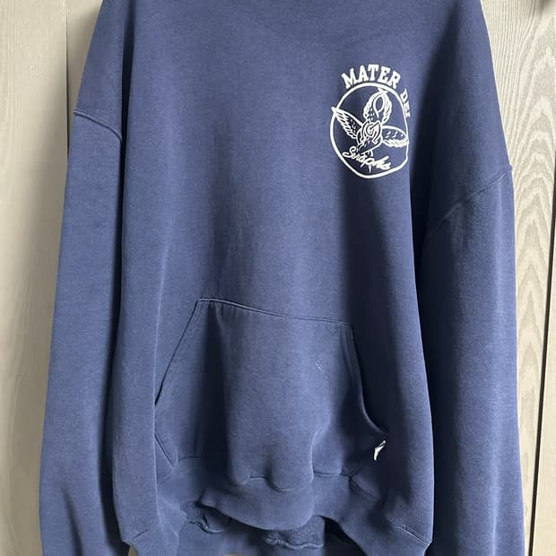 빈티지 러셀 네이비 후디 XL