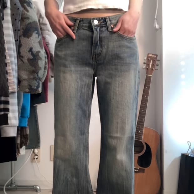 키이라 로우 빈티지 부츠컷 M