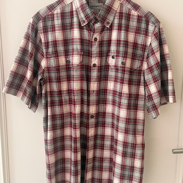 칼하트(Carhartt) 체크 반팔 셔츠