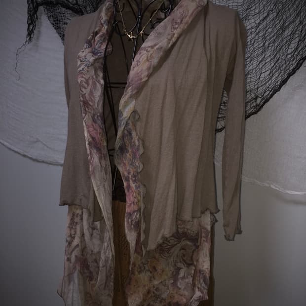 OTTIMO BRACCIO drapped flower knit boler