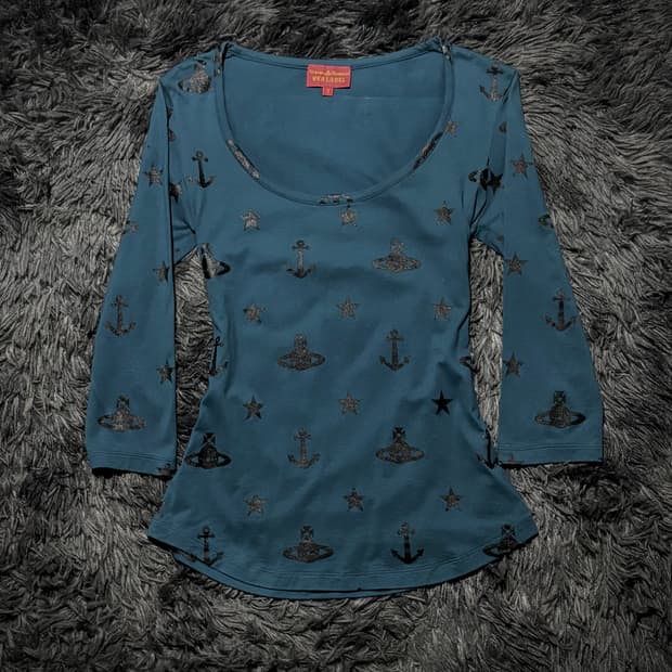 Vivienne Westwood 오브 앵커 패턴 7부 슬리브